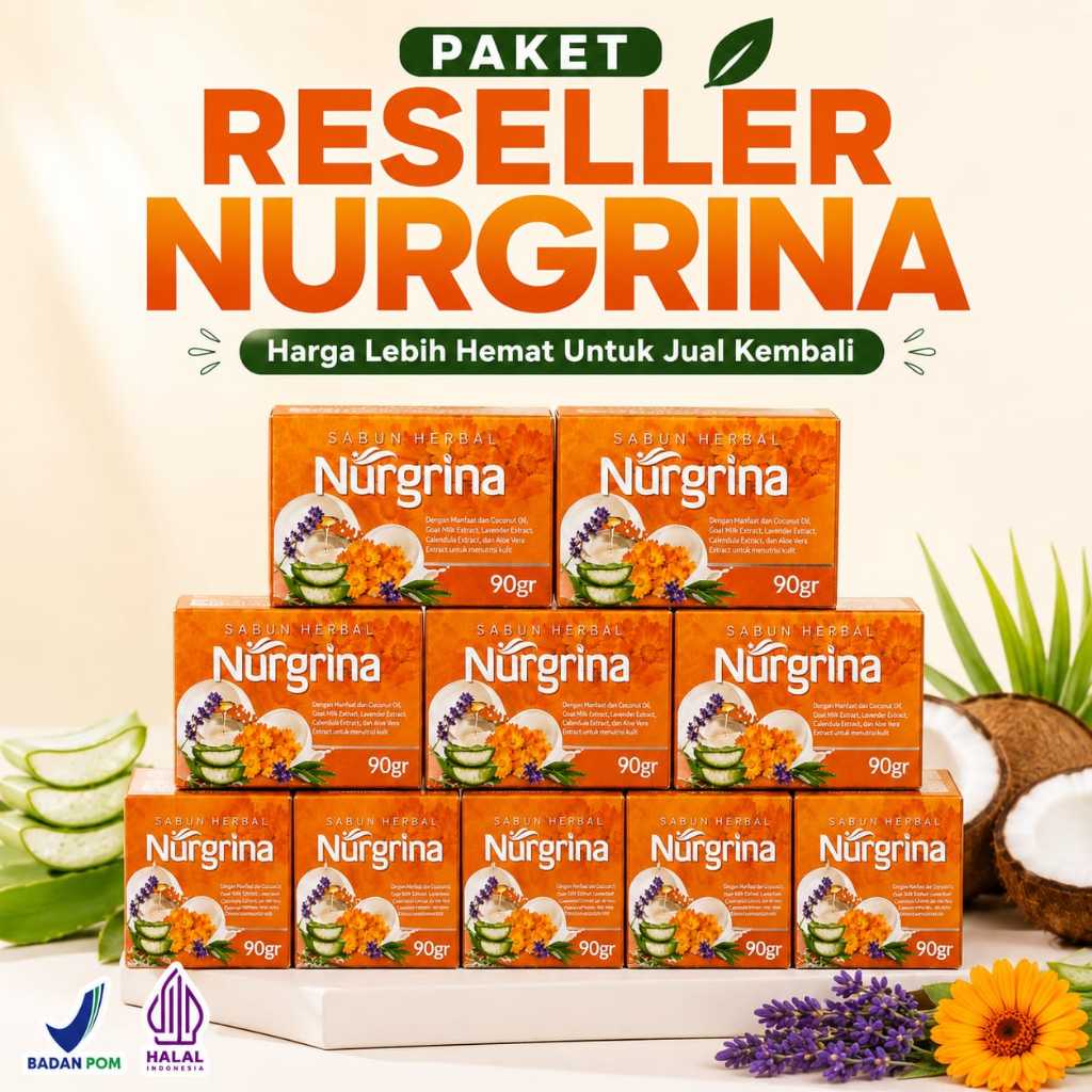 Paket Reseller Sabun Herbal Nurgrina Original BPOM (Dulu Regina)