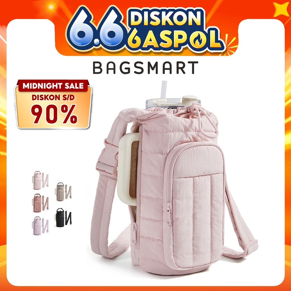 BAGSMART Tas Botol Minum Bag Sling bag Waterproof 18-64oz Tumbler Bag Expandable Sling Bag