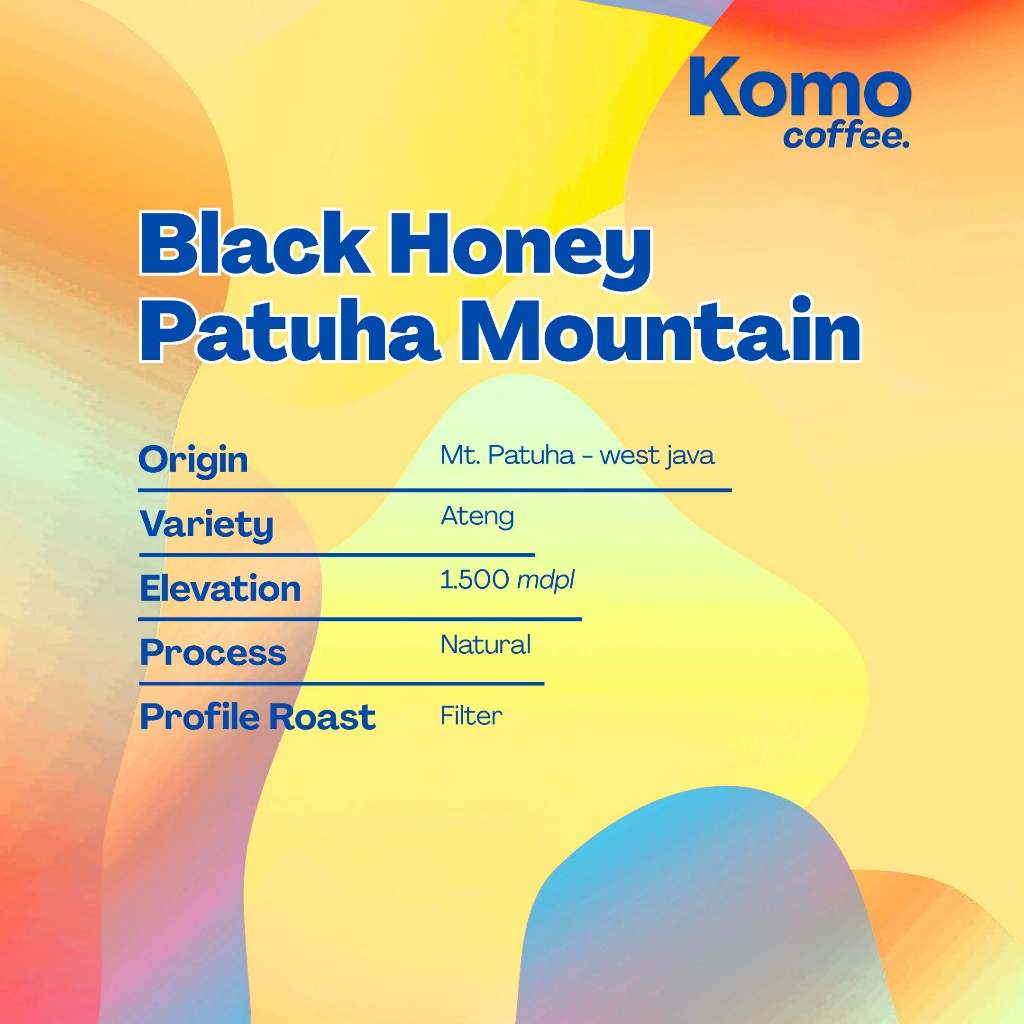 Komo Coffee Patuha Mountain Black Honey Single Varietas Specialty Arabica Beans Ciwidey Jawa Barat