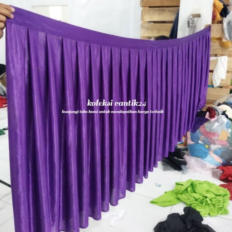 Rok Meja Rempel 75x100 cm – Skirting Meja Kain Glosy Tampilan Rapi untuk Pesta & Catering