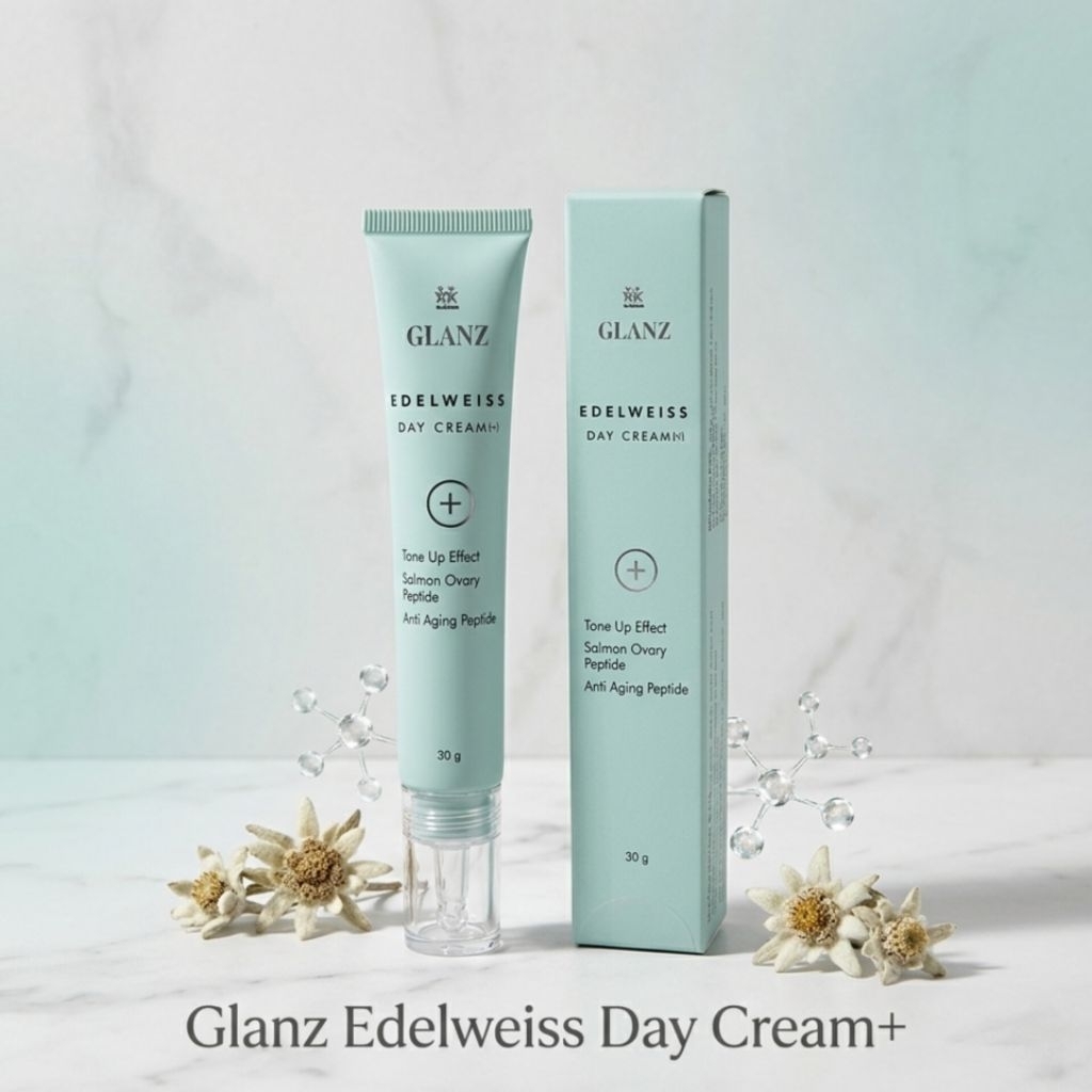 Glanz+ Glanz plus Glanz Antioxidant Edelweiss Day Cream  | Night Cream Krim Wajah Siang Malam KK Ind