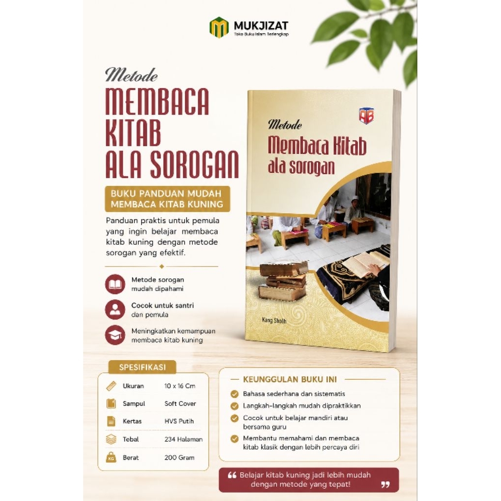 Metode Sorogan Kitab Kuning | Buku Panduan Mudah Membaca Kitab Kuning