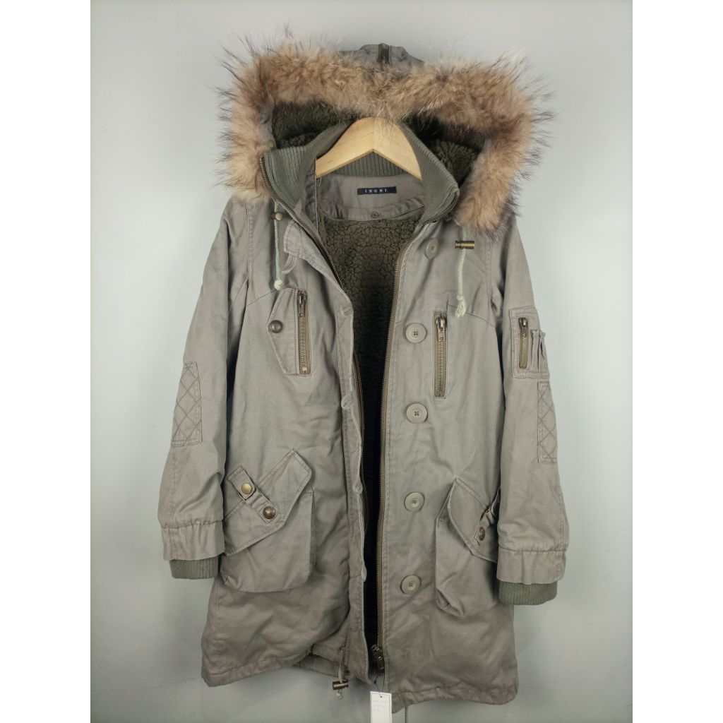 Jaket Ingni Original Parka Kanvas Army Military + Inner Tebal_Size S Dewasa