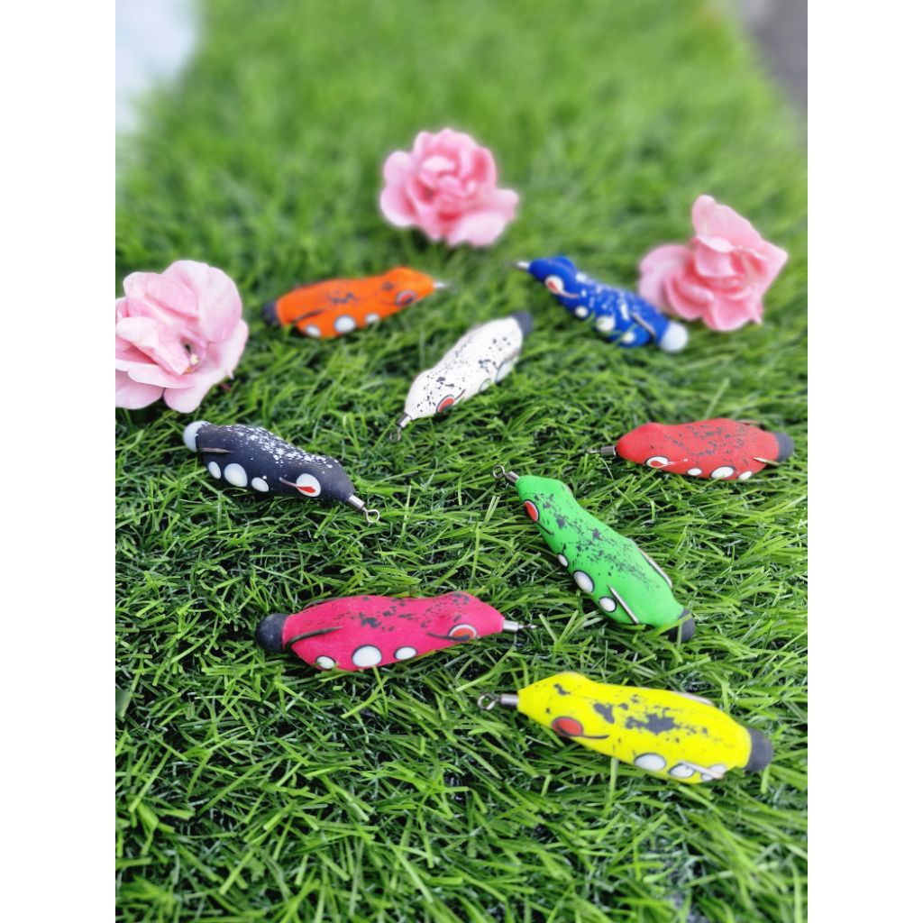 Soft frog umpan casting Gabus Toman geol panjang 5,5cm berat 5,gram