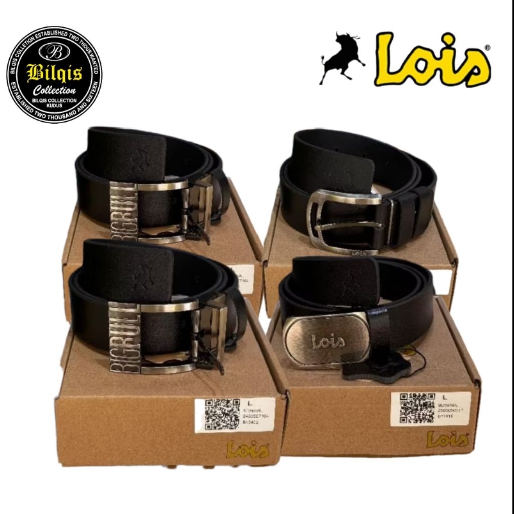 Ikat Pinggang Lois Pria Original BLACK