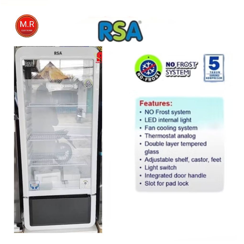 SHOWCASE RSA 3 RAK RUBY-200 GARANSI RESMI 5 TAHUN