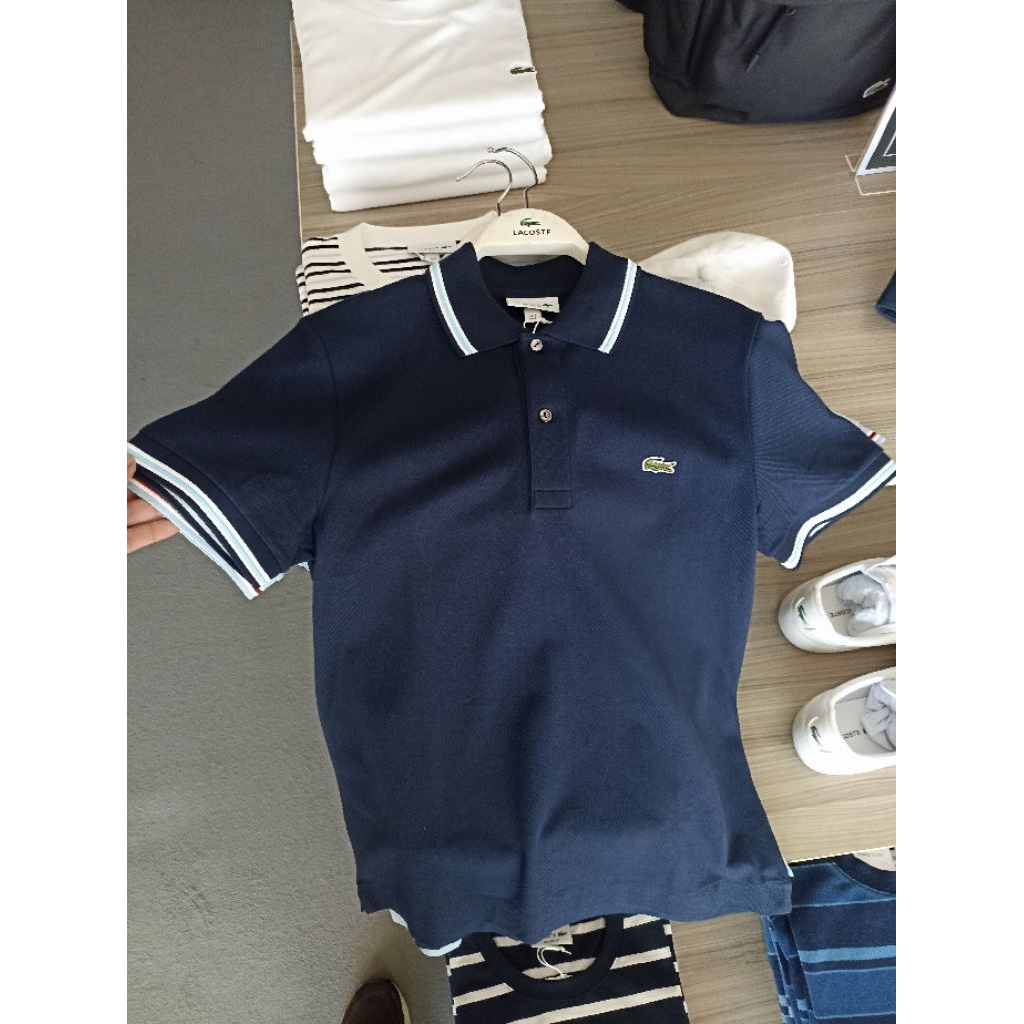 Baju Lacoste Polo Stripe Mens