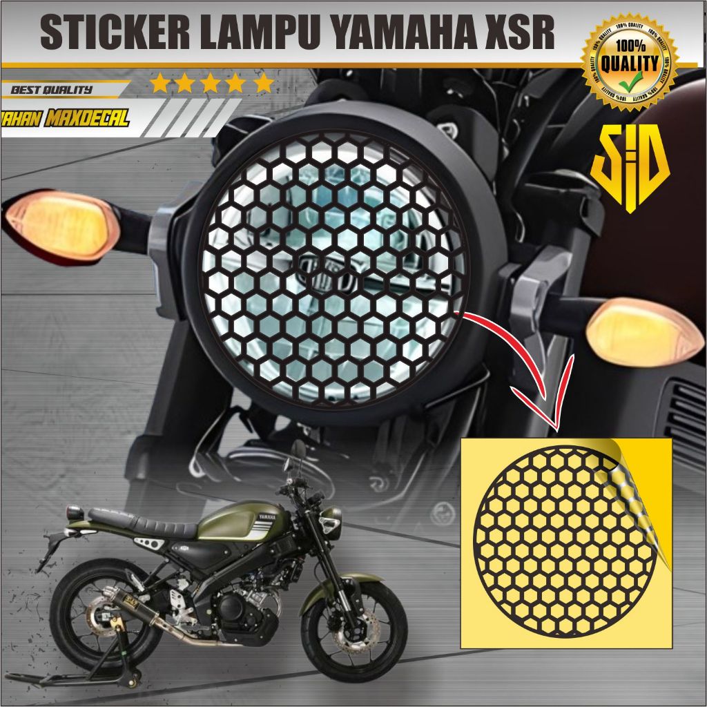 STIKER VARIASI LAMPU XRS / STIKER LAMPU YAMAHA XSR 155 / STICKER CUTTING VARIASI LAMPU YAMAHA XSR / 