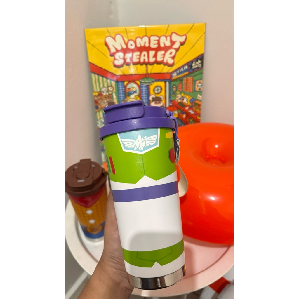 Tumbler Buzz Lightyear Disney Point Coffee Ecentio Woody Botol Minum