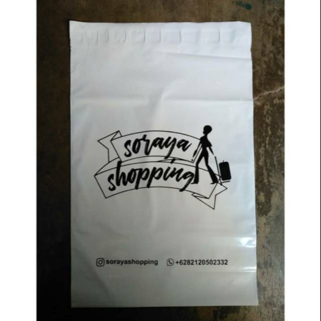 Polymailer 20x30 Custom Design Gratis - Sablon Plastik Kualitas Premium