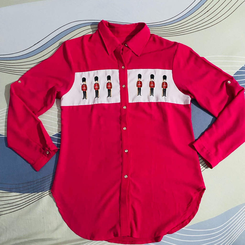 PL KEMEJA WANITA WARNA PINK FANTA/ preloved pribadi