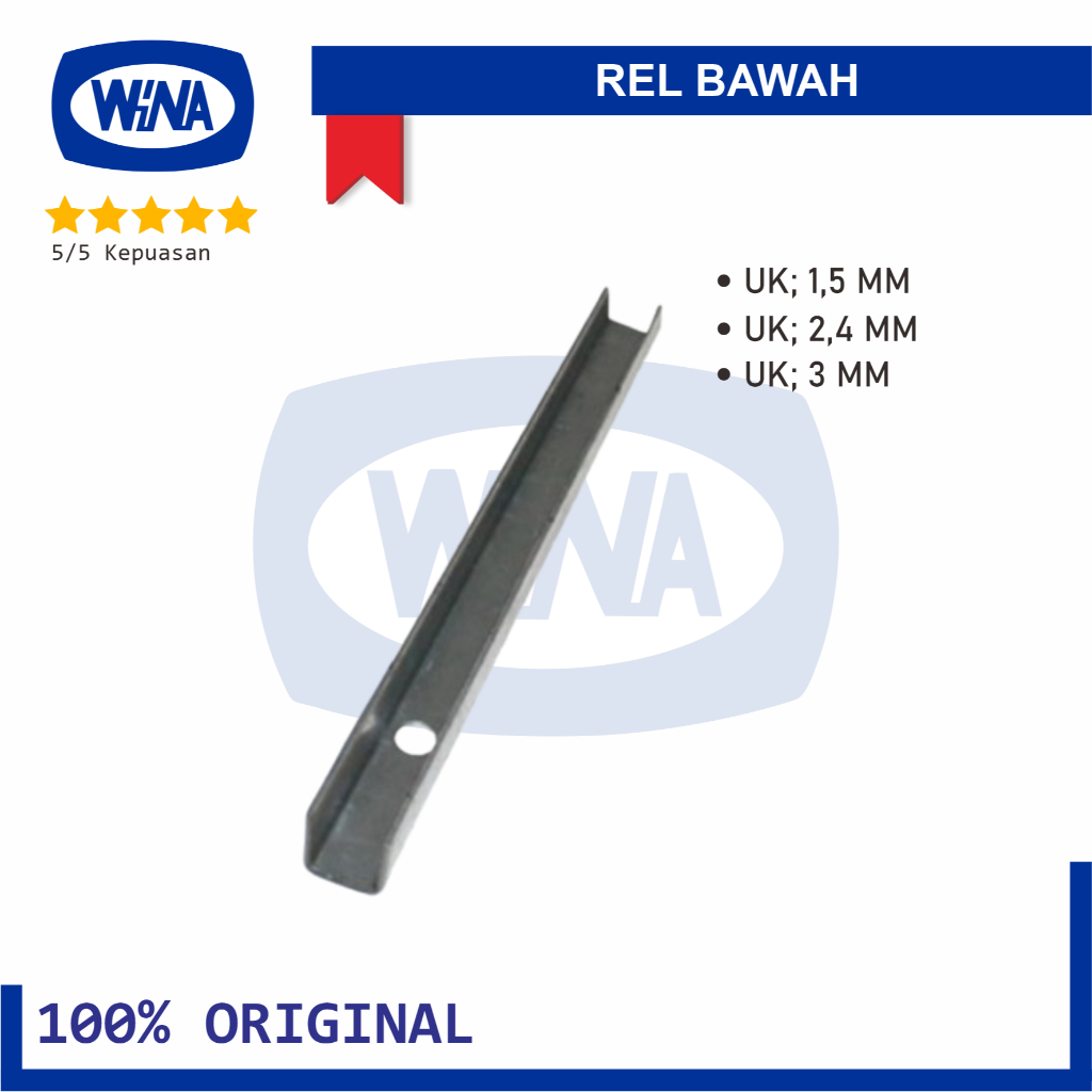 WINA Rel Bawah Pintu Geser Sliding Rel Pintu Garasi Lipat Folding Partisi Original