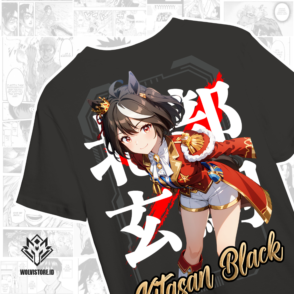 Kaos Kitasan Black - T shirt Anime Umamusume WOLVISTORE.ID