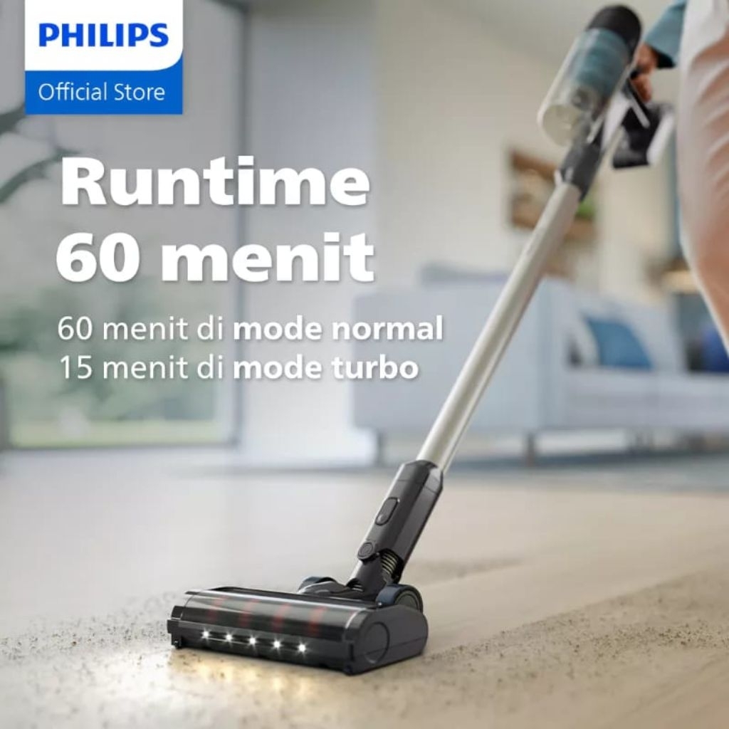Philips XC3131/01 Vacuum Cleaner AQUA MIST - Stick Vacuum Hitam Biru 1.5 kg
