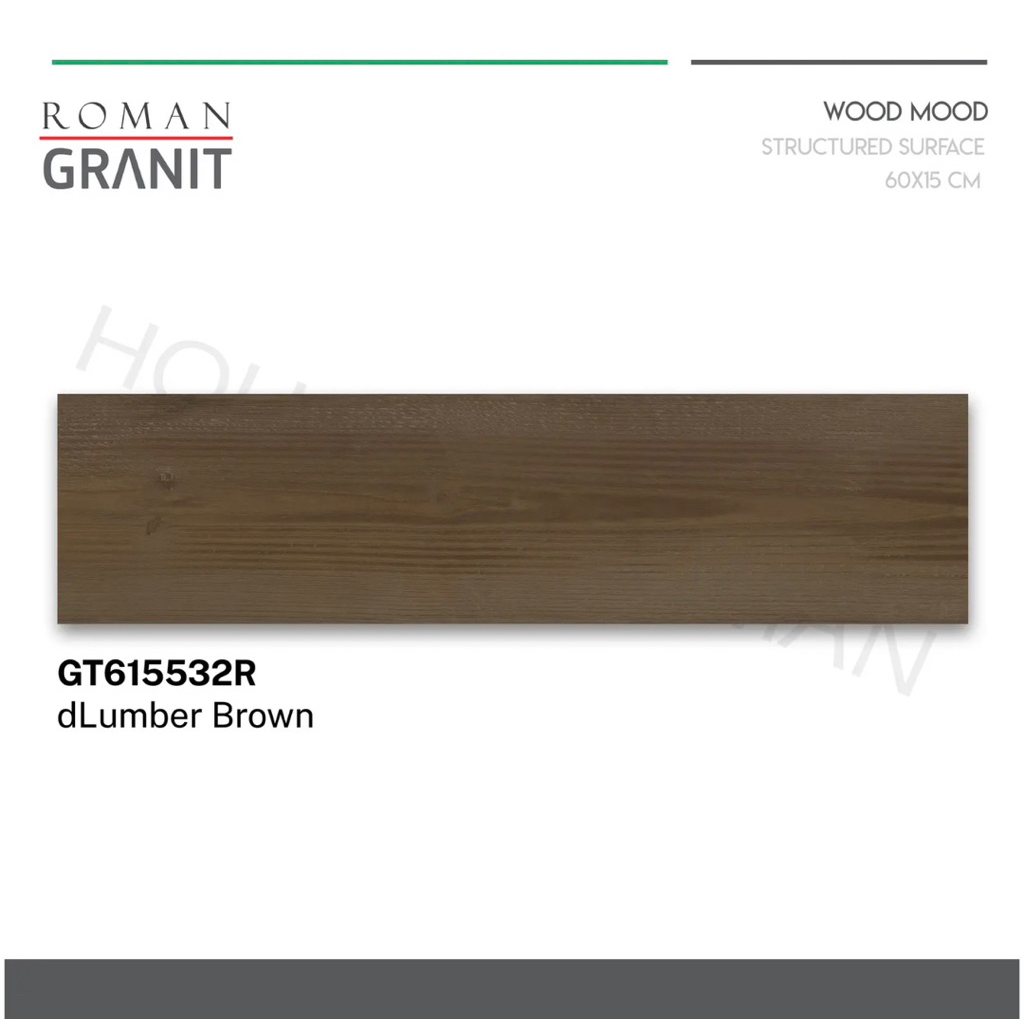 Roman Granit dLumber Brown/Granit 15x60 Motif Kayu/Ubin Motif Vynil Granit