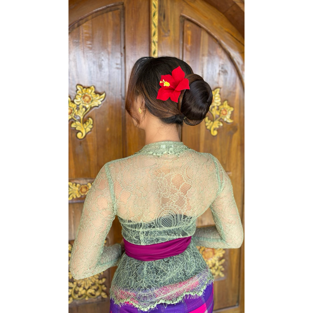 NAYURA BALI / Pucuk Bludru Merah / Pucuk / Aksesoris Hairdo / Hairdo Bali / Pucuk Bali