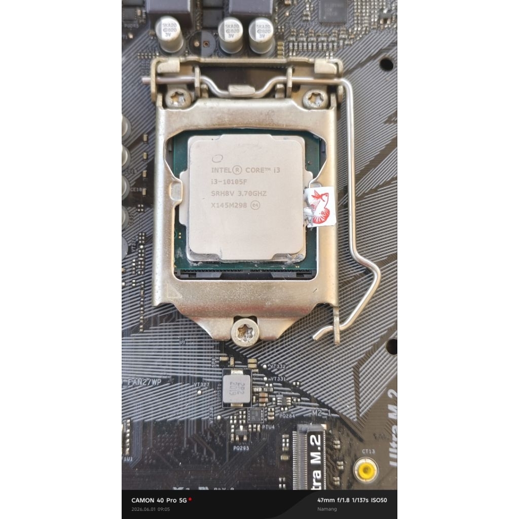 Processor Intel core i3 10105f + Mobo minus no display