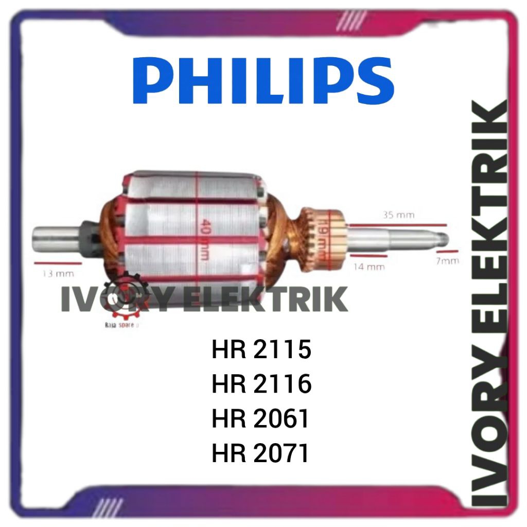 ANGKER BLENDER PHILIPS / AS ROTOR DINAMO BLENDER PHILIPS HR2115 HR2116 HR2061 HR2071