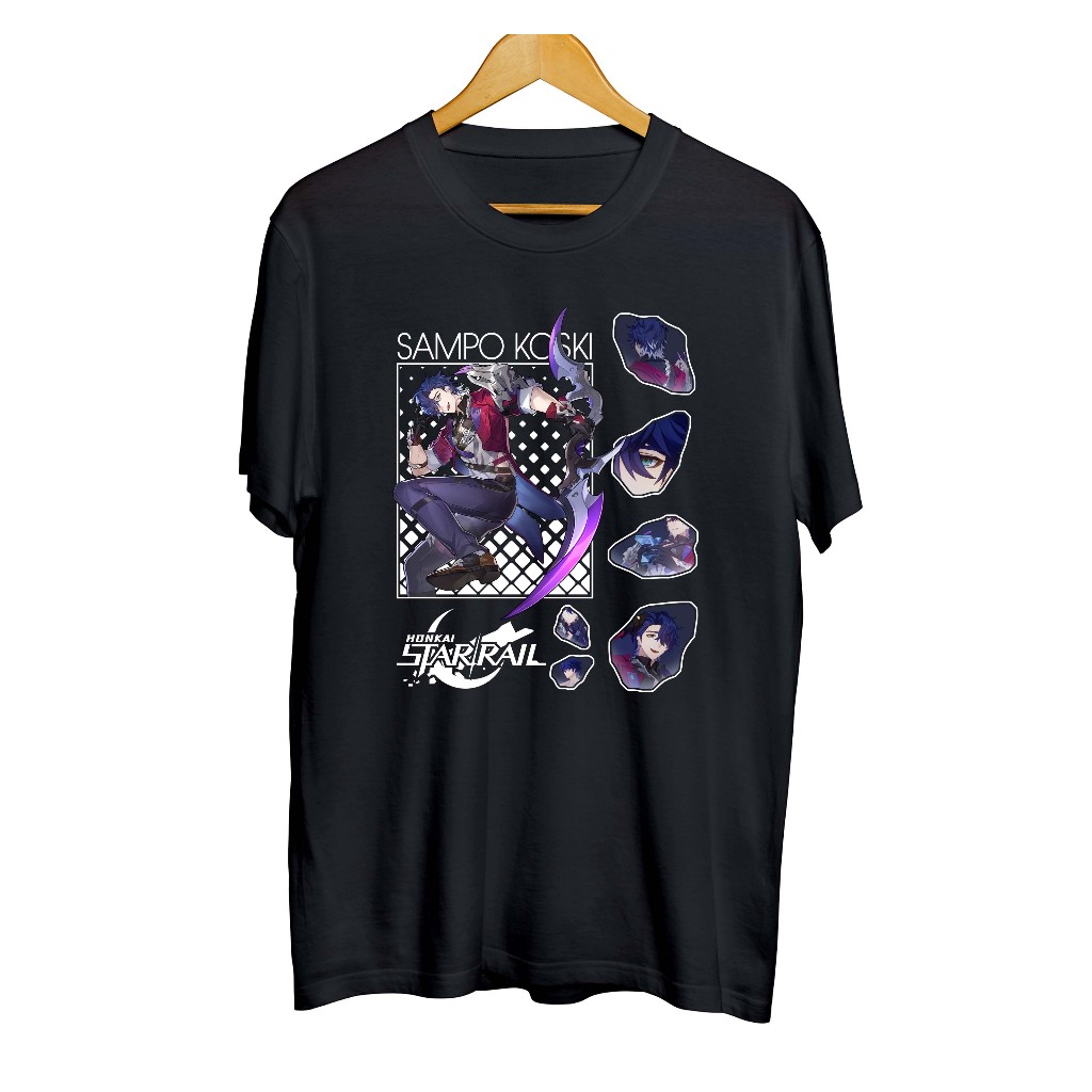 Kaos distro infinite anime game SAMPO KOSKI HSR- HONKAI STAR RAILmaterial combed 30s