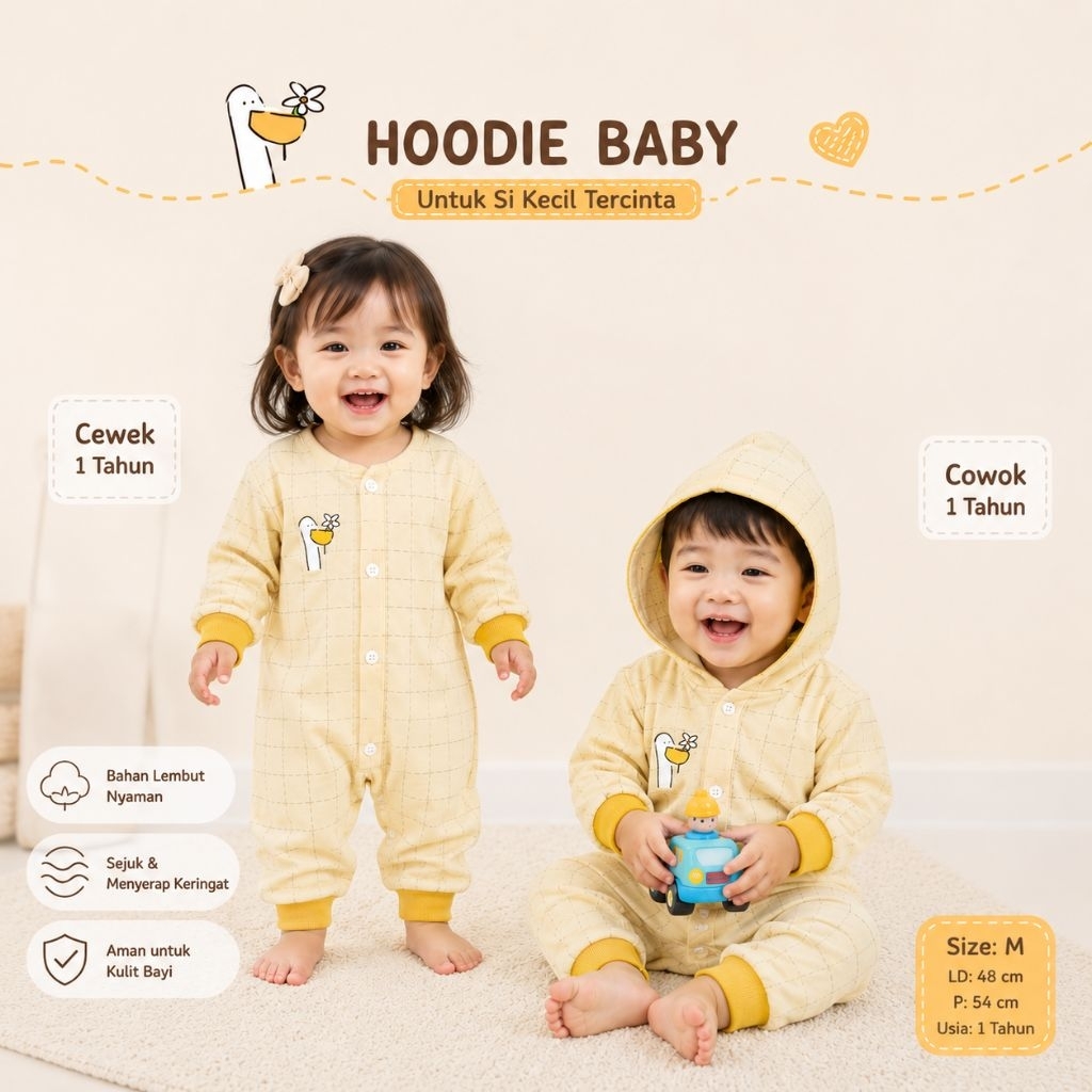 LINCO HOODIE BABY / BAJU BAYI / BAJU BABY / JUMSUIT / JUMSUIT BABY