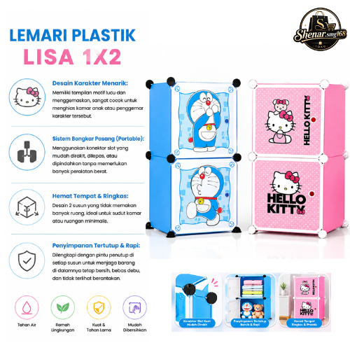 LEMARI PLASTIK 2 SUSUN - LEMARI PLASTIK LISA