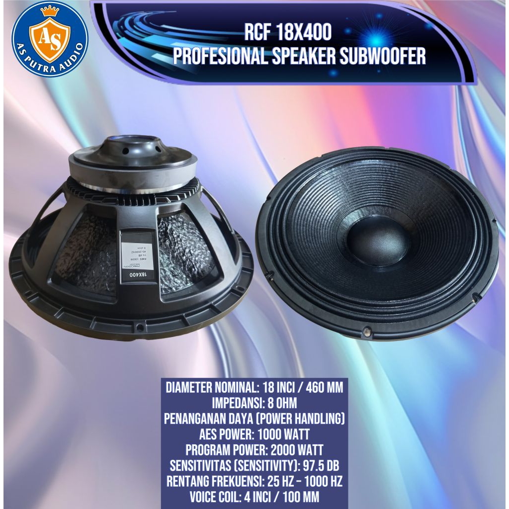 Speaker RCF 18X400 18inch Watt 1000 GRADE A