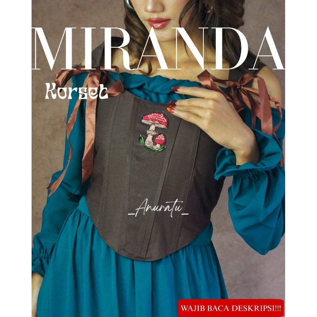 MIRANDA Korset Bustier wanita Vintage|Anuratu Store Official