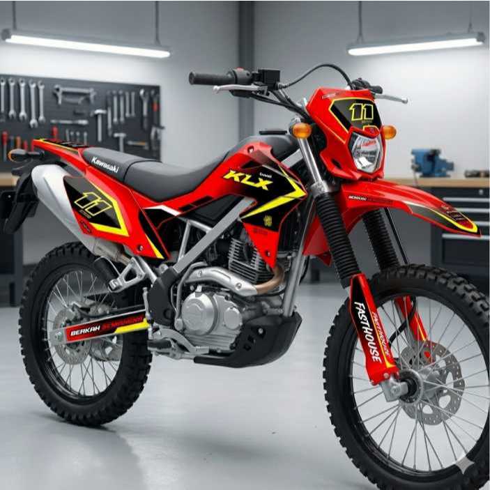 Decal Sticker Trail KLX 150 BF Fullbody - Dekal Stiker KLX BF/G/Extreme Desain Simpel Keren  kode...