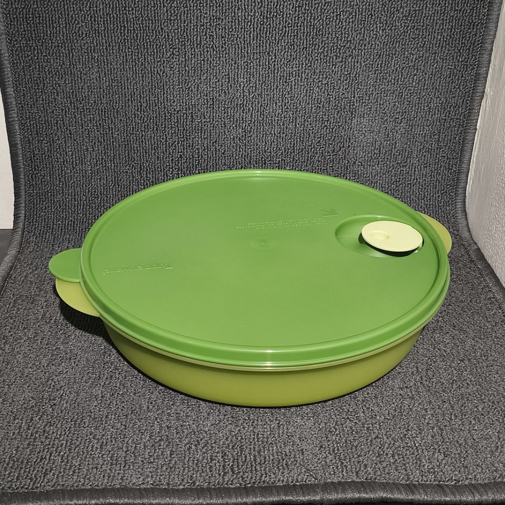 [SECOND] Crystalwave Microwave Bowl Hijau Green • Divided Large | Wadah Sayur Salad Makanan | Tempat