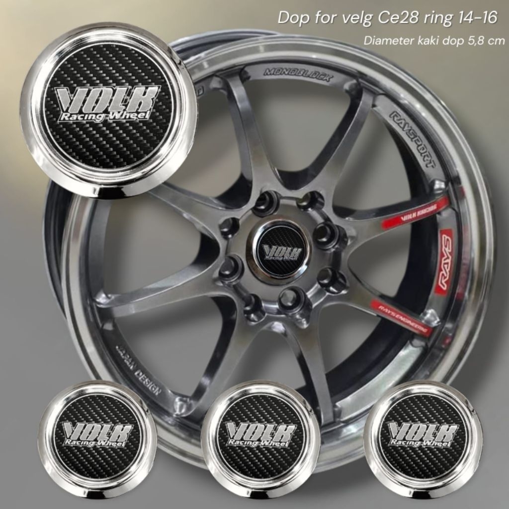 Dop Tutup As Roda Velg Racing Ce28 Te37 Diameter 5,9 cm 6cm Ring 14 15 16 17