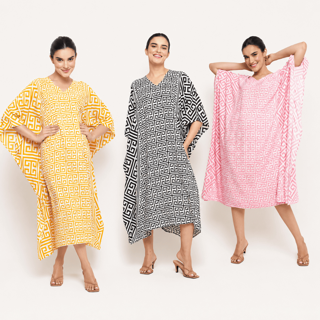 Daster Kelelawar Rayon Premium 100% Motif Geometris ORI Hargo Dumilah Lembut dan Dingin