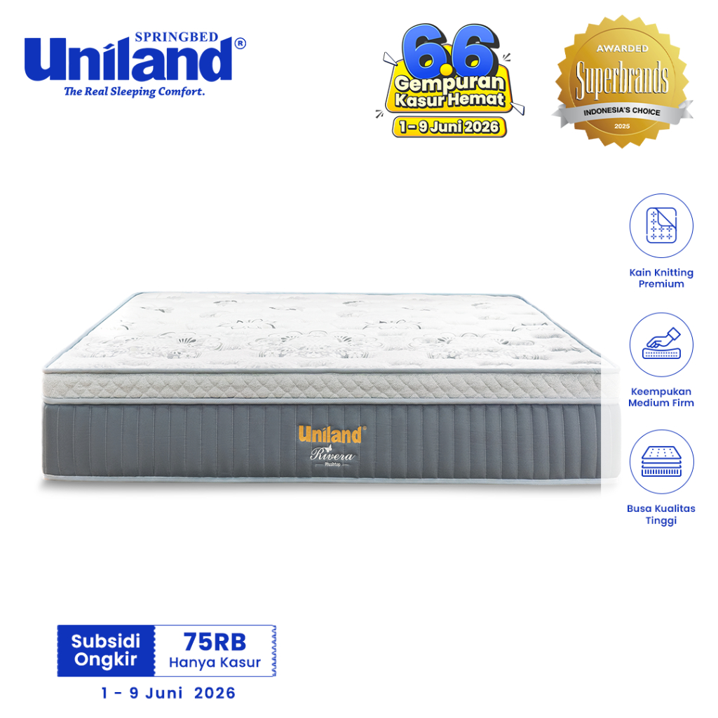 Uniland Springbed Rivera Emira Plushtop Hanya Kasur