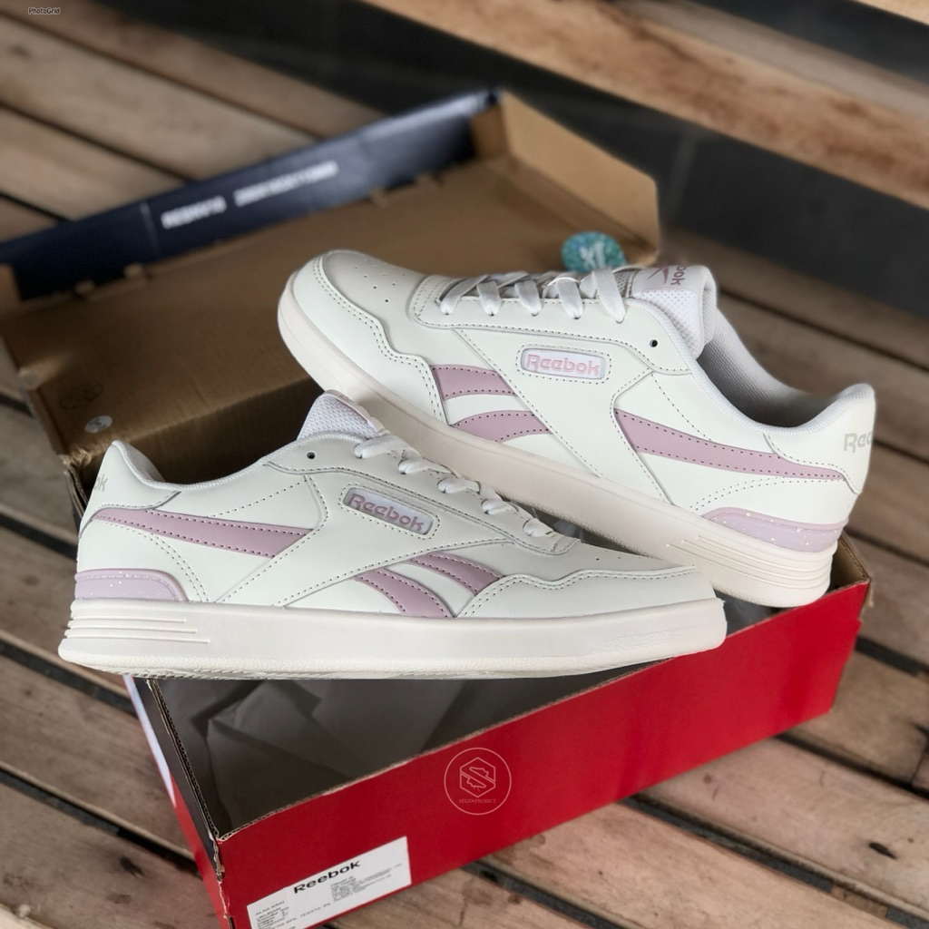 REEBOK CLASSIC CLUB COURT ADVANCE LEATHER WHITE CHALK DUSTY PINK ORIGINAL