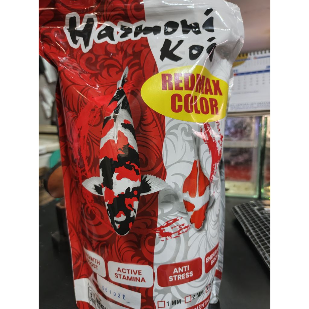 pellet ikan koi harmoni koi redmax color dan growth 1 kg