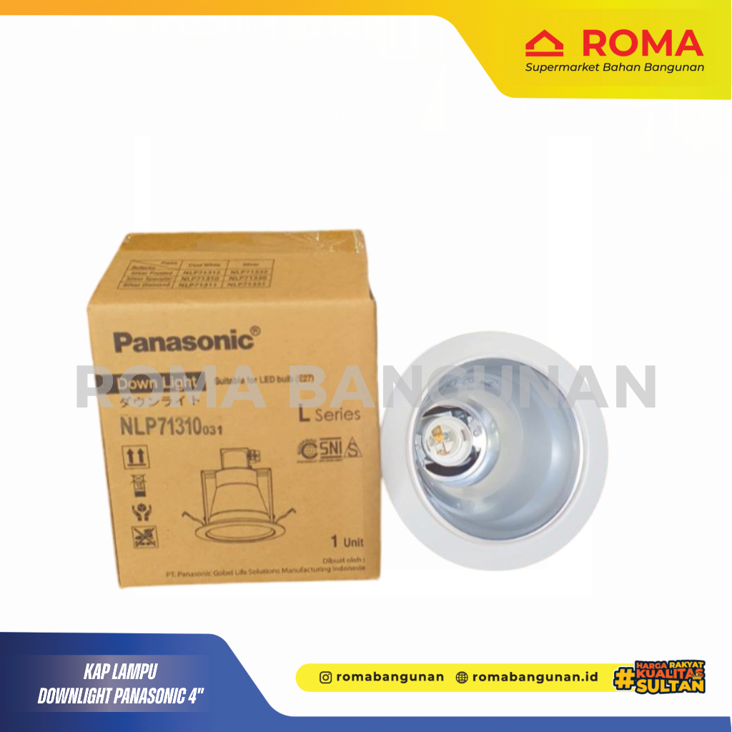Kap lampu downlight Panasonic 4"