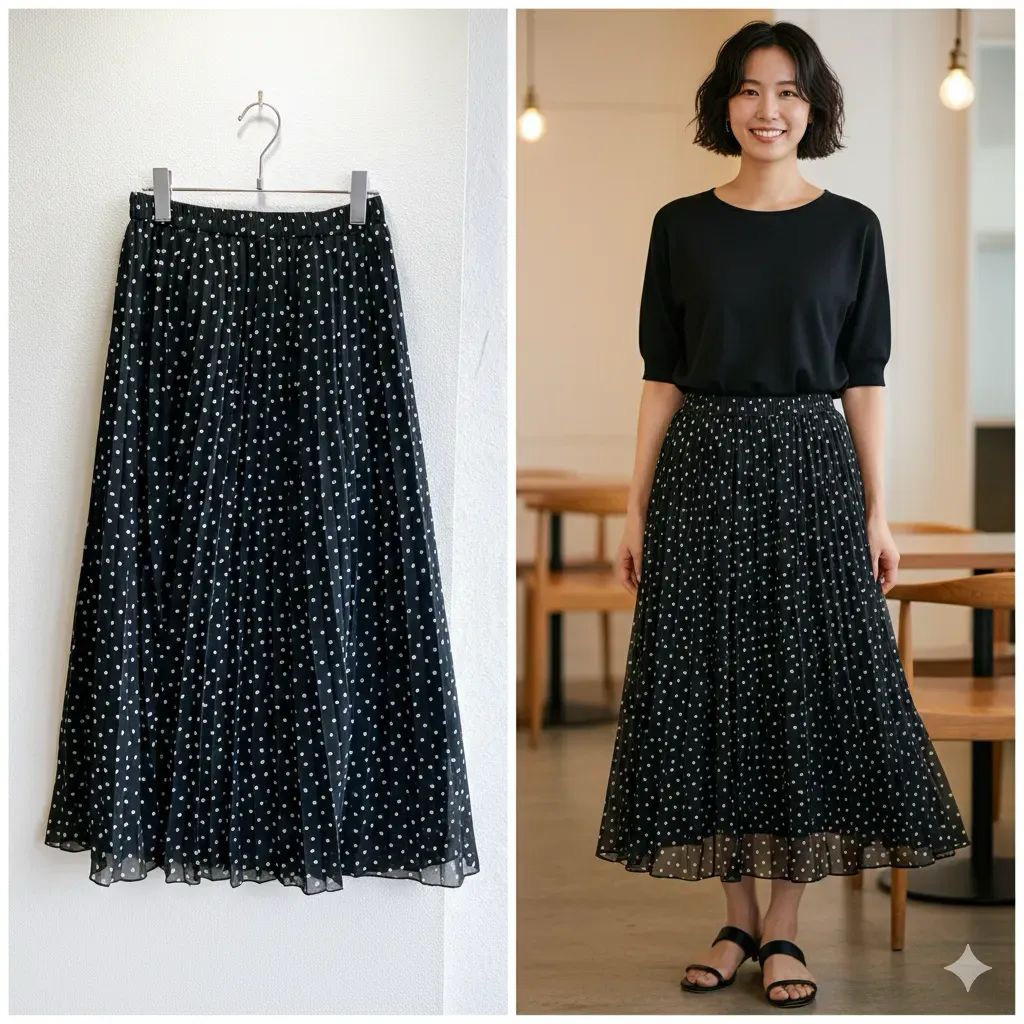 Preloved Rok Floral Plisket by GU Uniqlo