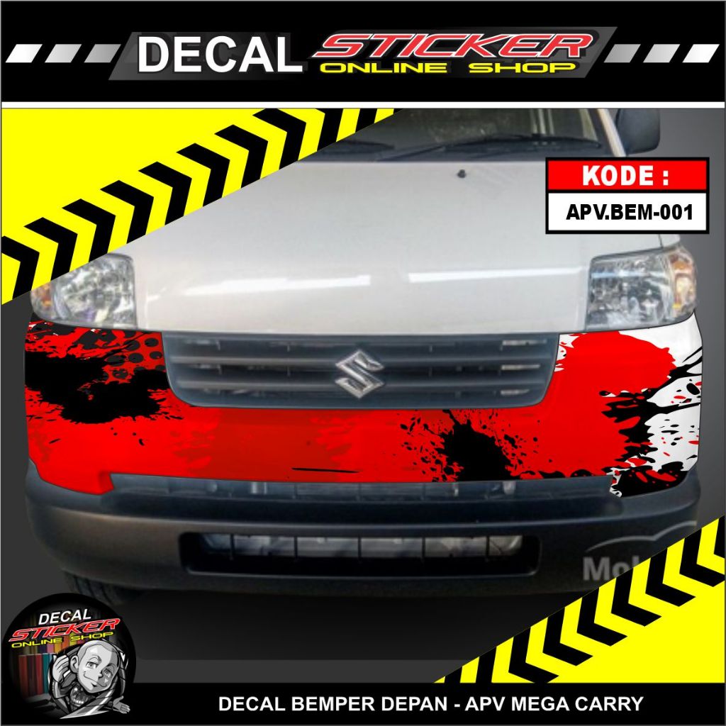 STIKER BEMPER DEPAN APV PICKUP DECAL MOBIL VARIASI