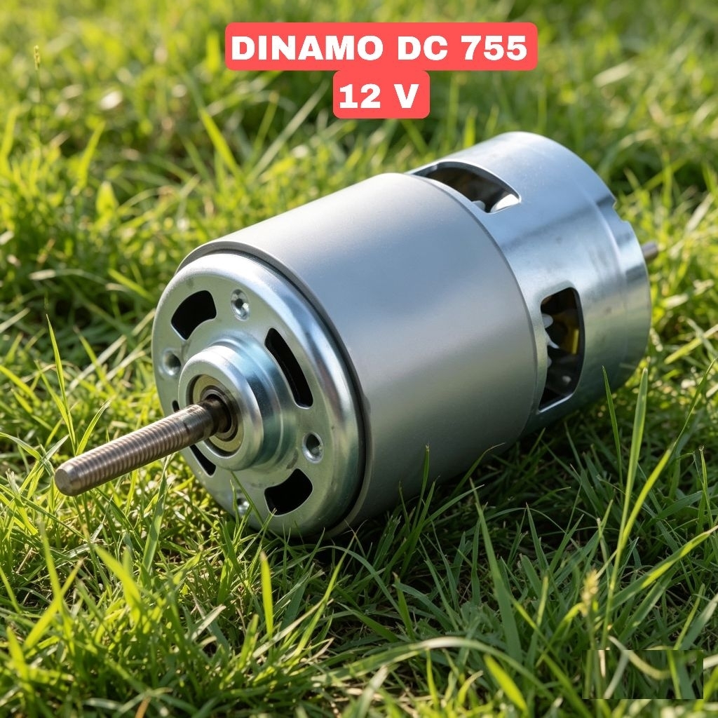 dinamo dc RQ 755 12V atau RS 755 potong rumput elektrik