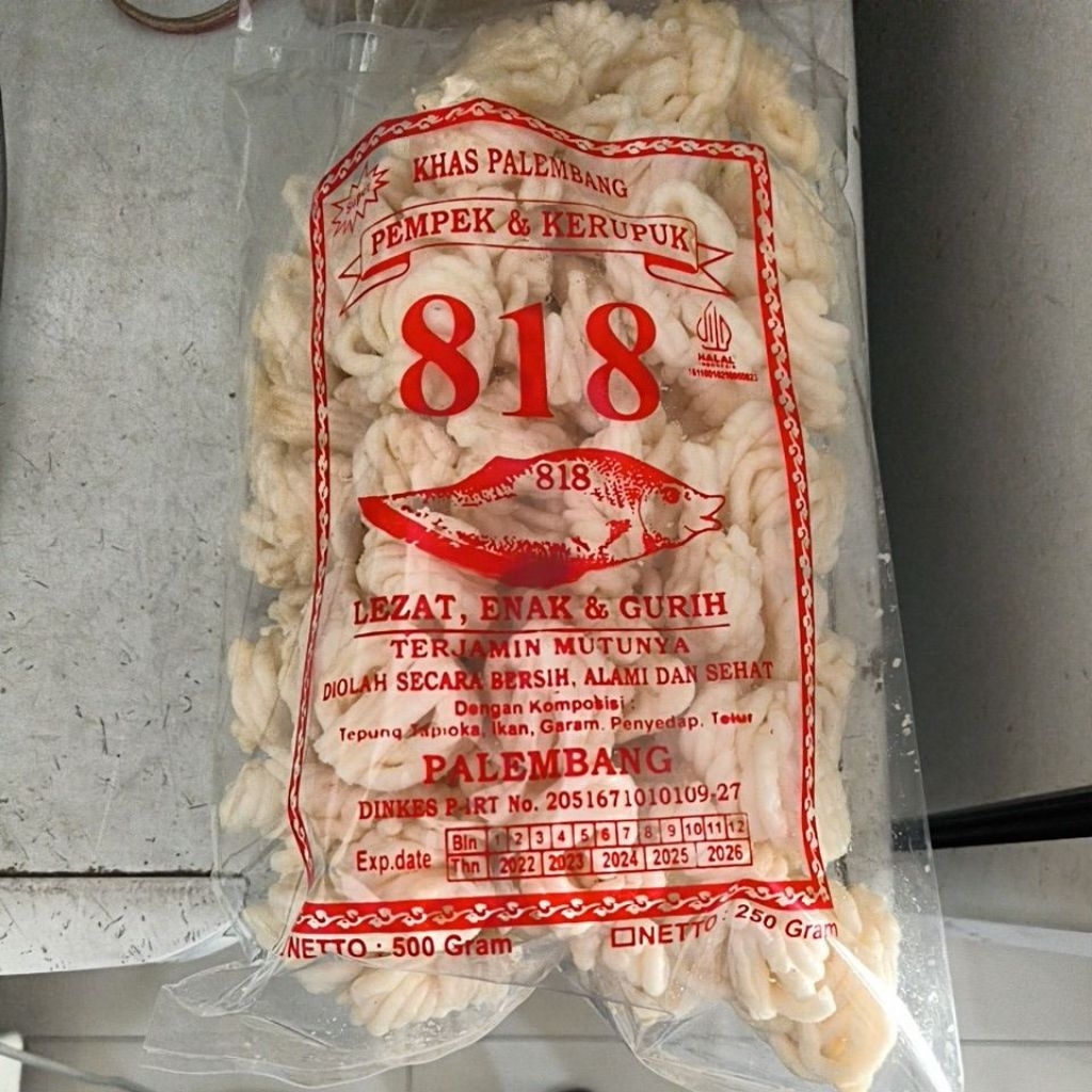Kerupuk Ikan Super Keong 818 Asli Palembang 250gr