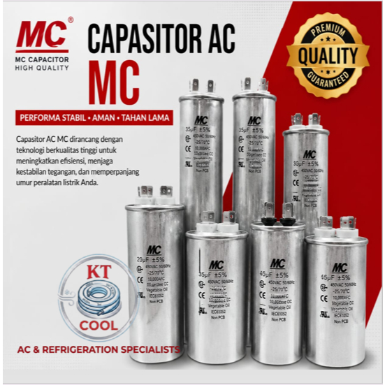 CAPASITOR AC MC 60 UF CAPASITOR MEREK MC 60UF