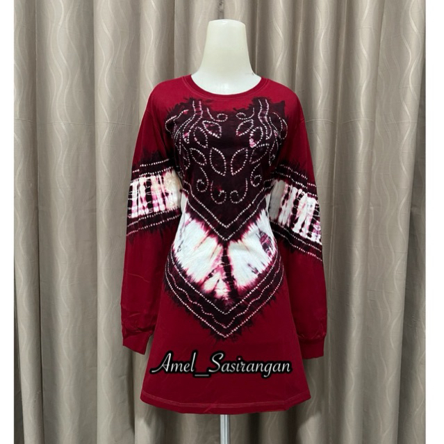 [READY] Tunik kaos sasirangan MERAH PUTIH kemerdekaan 17 Agustus by amel_sasirangan
