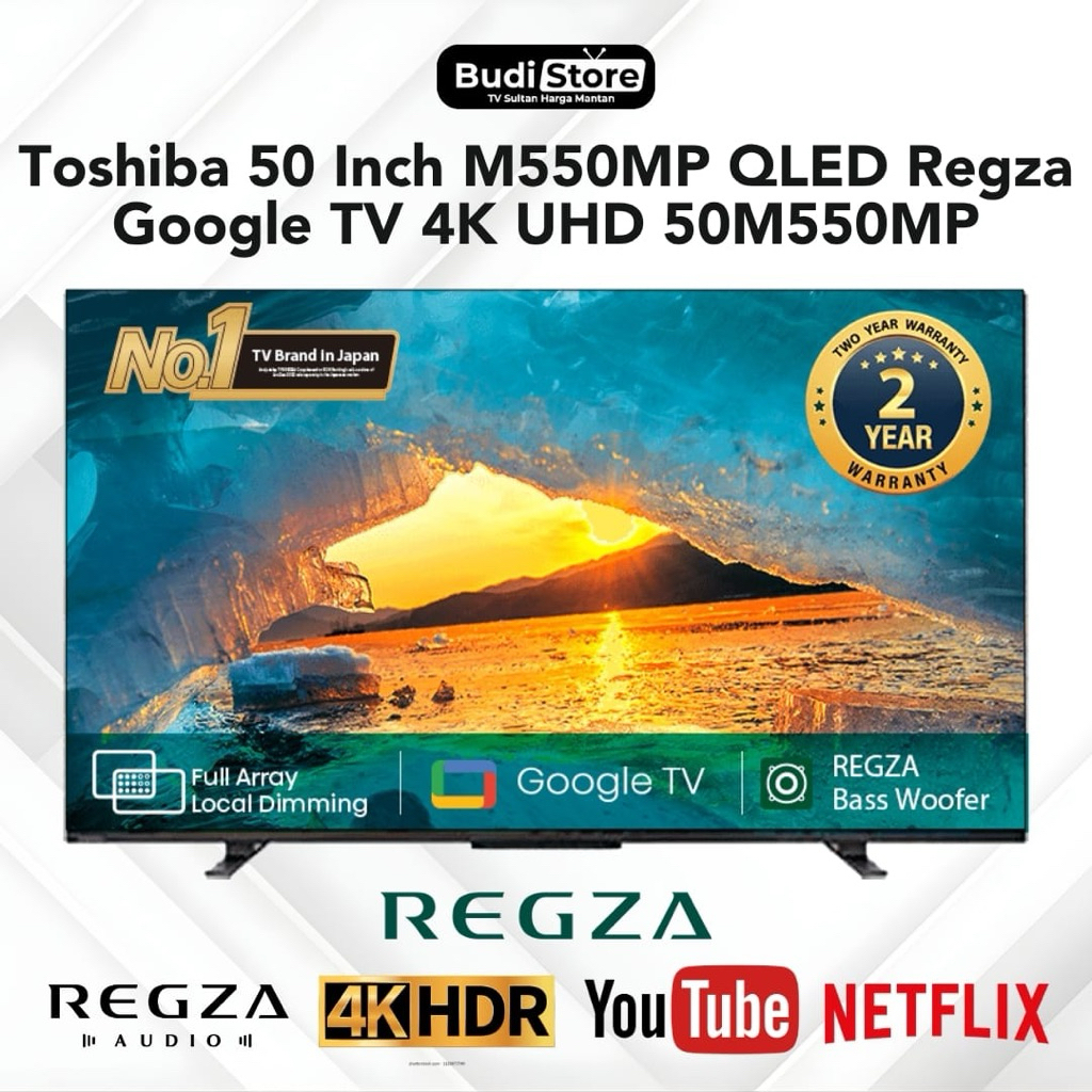 Toshiba 50 Inch M550MP QLED Regza Google TV 4K UHD 50M550MP