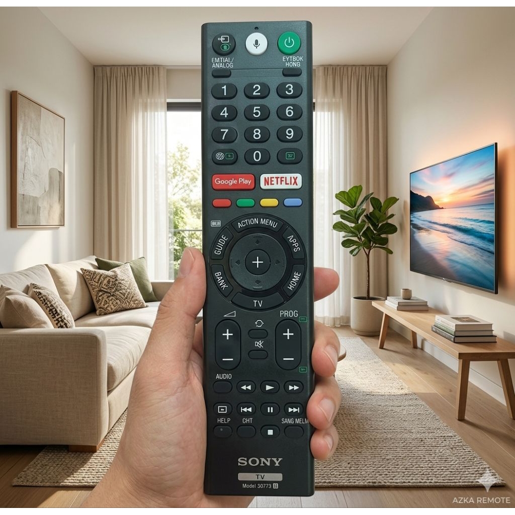 REMOTE REMOT SMART TV SONI LED RMF-TX300P RMF-TX310P VOICE ORIGINAL ASLI DEVI