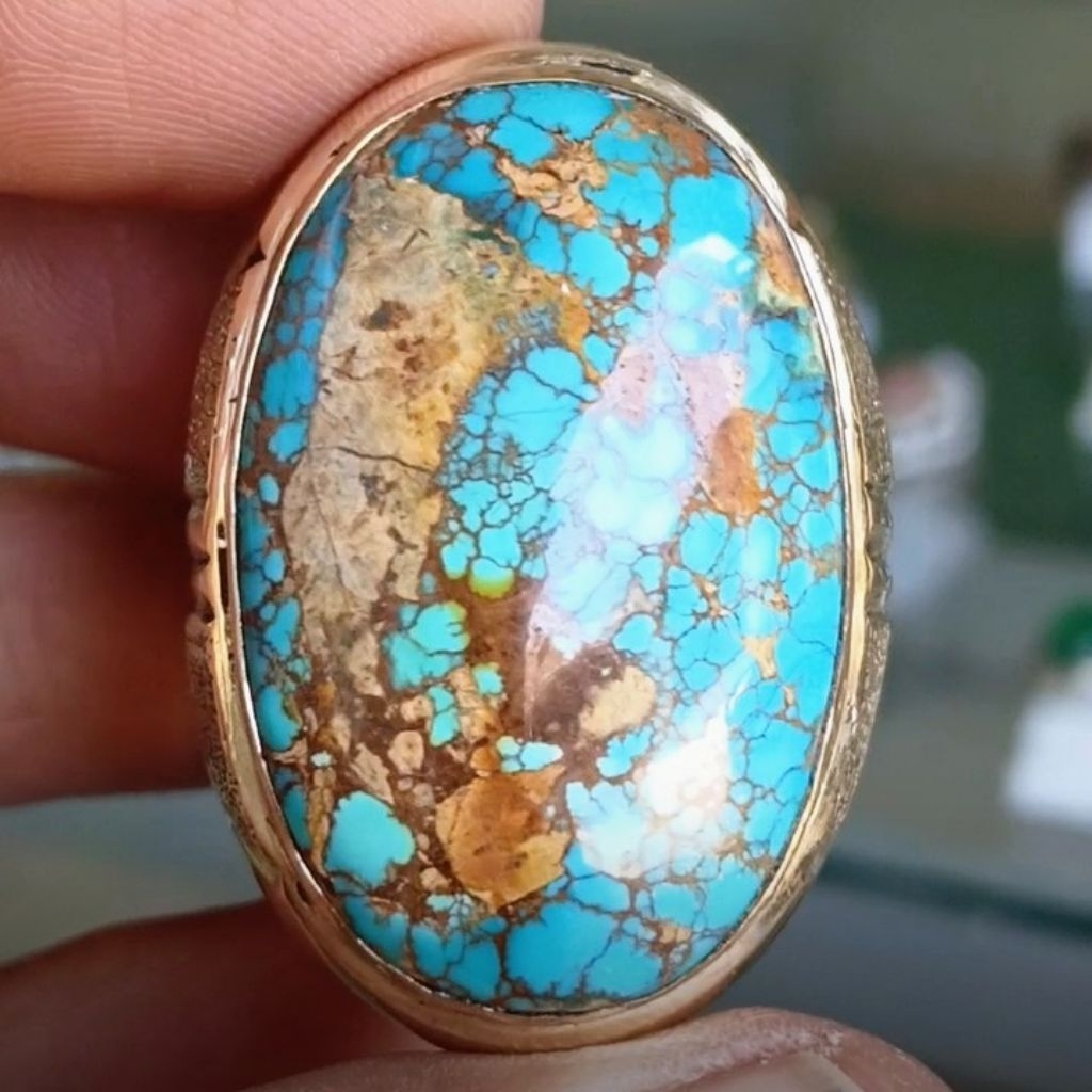 NATURAL PIRUS PERSIA JUMBO TOP HQ RING KOIN HANDMADE (DIM.33 RING 10)