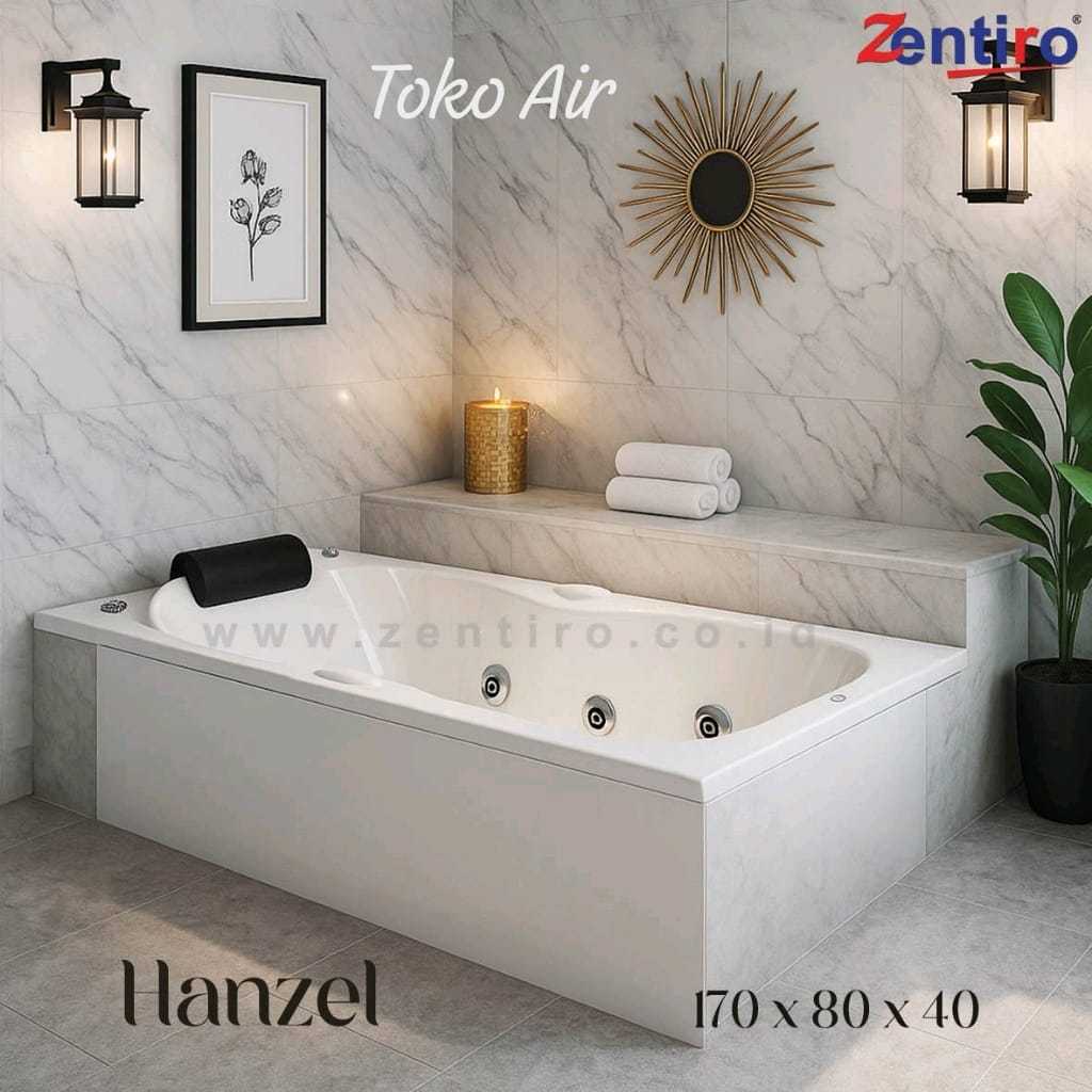 Bathtub ZENTIRO Bathtub Jacuzzi Long Hanzel | Bathtub Whirlpool Marble 170 | Bathtub Tanam