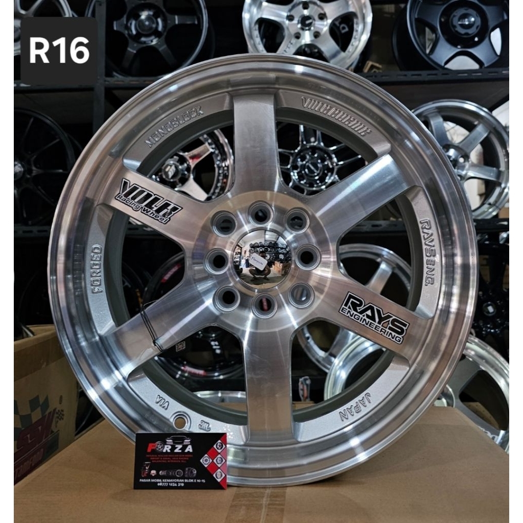 Velg TE37 (Flowform) R16 PCD4x100/114.3 Silver Polish. Lebar 7 ET 41