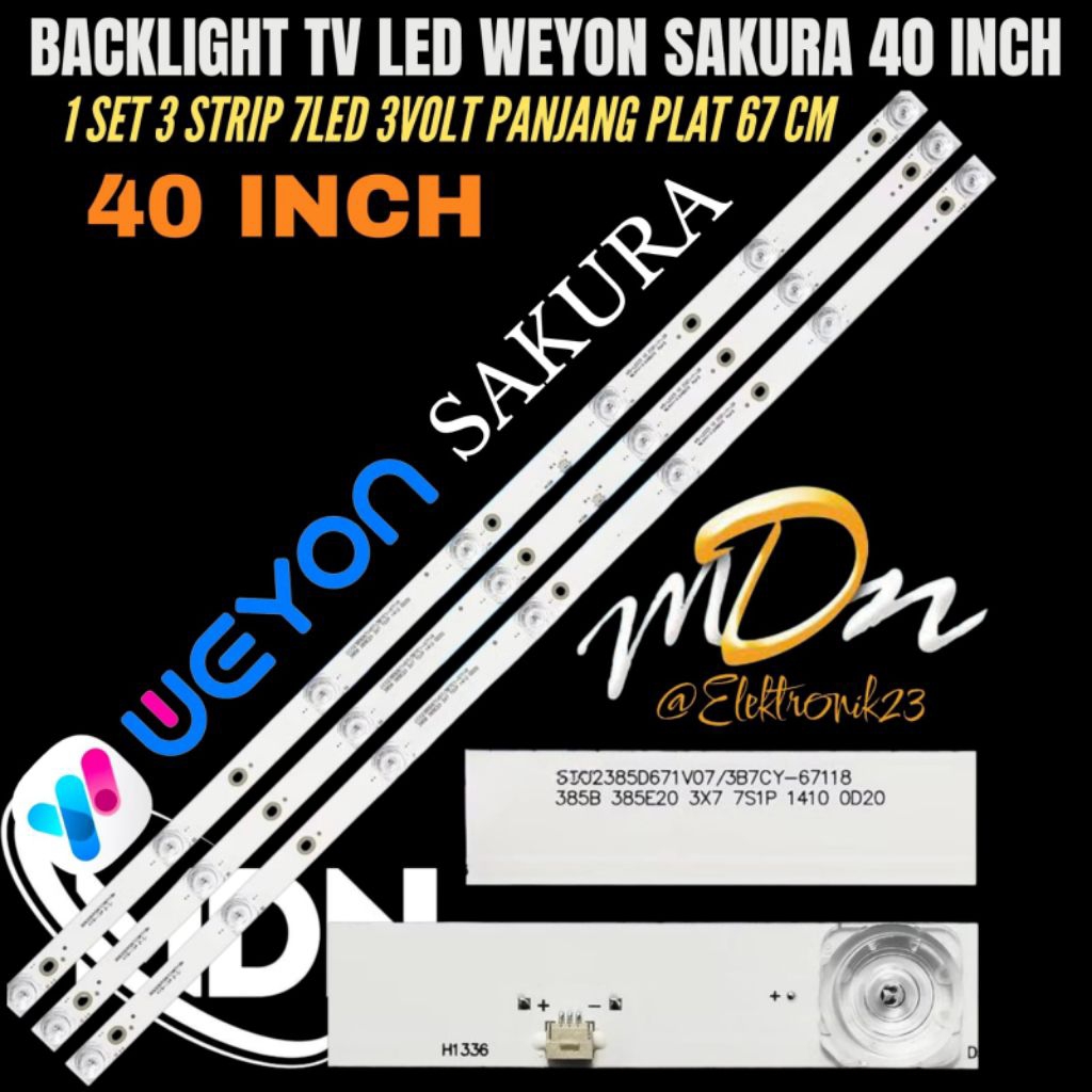 BACKLIGHT TV LED WEYON SAKURA 40 INCH