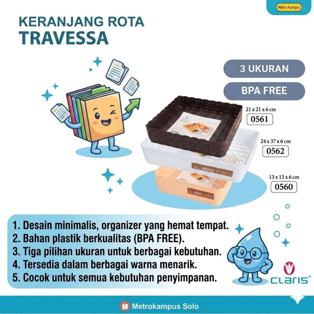 Keranjang Claris Rota Travessa 0560/ Kerjang Rota Calriss Kecil