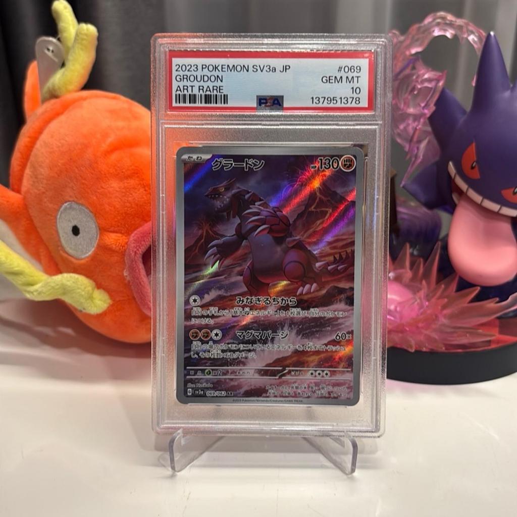 PSA 10 GEM MINT Groudon AR SV3A 69/62 Japanese Pokemon Card TCG