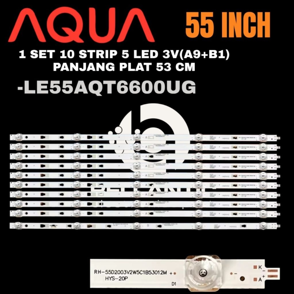BACKLIGHT TV LED AQUA 55 INCH LE-55AQT6600UG BACKLIGHT TV AQUA 55 INCH